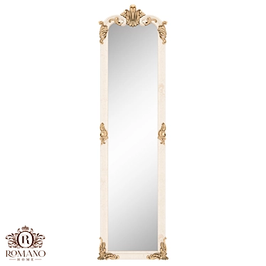Handcrafted Alba Mirror, Customizable 3D model image 1 