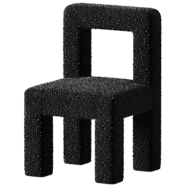 Hazel Boucle Dining Chair: Elegant & Cozy 3D model image 1 