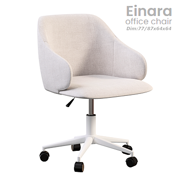Ergonomic Light Grey Office Chair 3D model image 1 