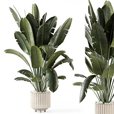 Stylish Indoor Plants in Ferm Living Bau Pot 3D model image 1 