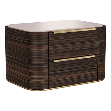 Eco-Friendly Bamboo Bedside Table 3D model image 1 