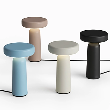 Sleek Muuto Ease Portable Lamp 3D model image 1 