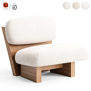 Modern Design Jia Chair Furniture 3D model image 1 