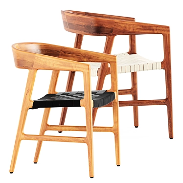 Elegant Tesa Chair by Artisan 3D model image 1 