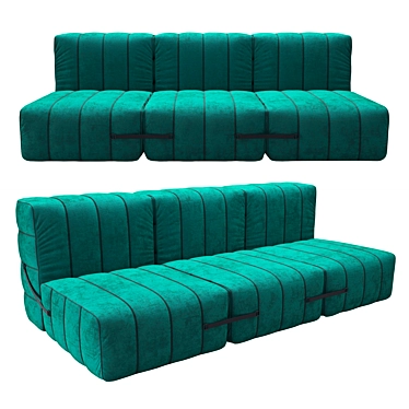 Modular 3-Seat Sofa, Max 2015 3D model image 1 