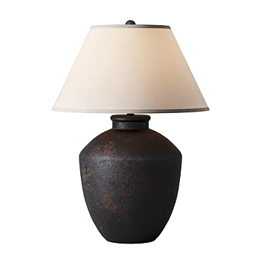 Black Terracotta Jar Table Lamp 3D model image 1 