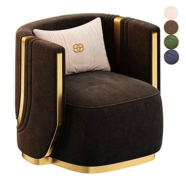  Modern Silver Armchair by Elvemobilya 3D model image 1 