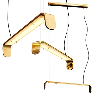 LED Brass Pendant Lamp by SIGMA 3D model image 1 