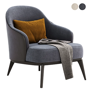 Modern Dena Lounge Chair 3D model image 1 