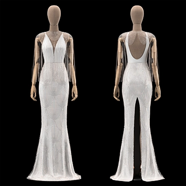 Elegant Mannequin Dress Display Stand 3D model image 1 