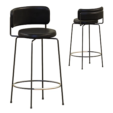 Diiva Swivel Bar Stool 3D model image 1 