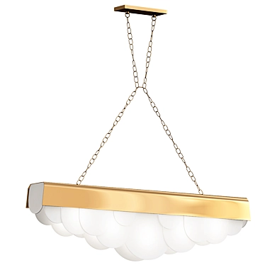 Elegant Alto Brass Pendant Light 3D model image 1 