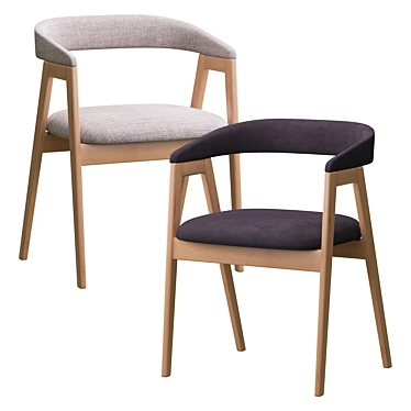 TREVOR Chairs in 3 Colors 3D model image 1 