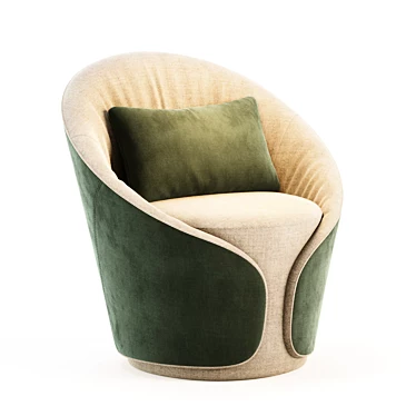 Elegant Modern Armchair Design 3D model image 1 