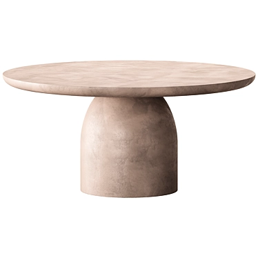 Pebble Round Dining Table 5pc 3D model image 1 