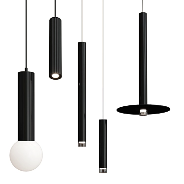 Sleek Pendant Lighting Collection 3D model image 1 