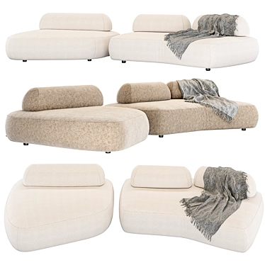 Eichholtz Residenza Sofa: Lyssa Send & Off-White 3D model image 1 