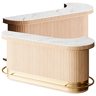 Elegant Eden-Rock Bar Counter 3D model image 1 