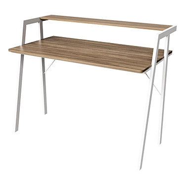 Aarhus Writing Desk Grey Oak 3D model image 1 