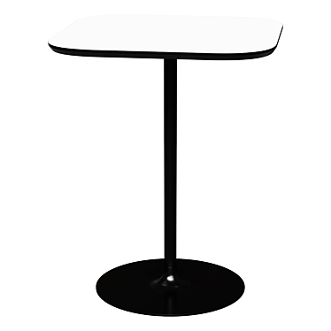 Calgary 60cm Melamine White Table 3D model image 1 