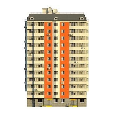 Model House P44T 12 Floors 3D model image 1 