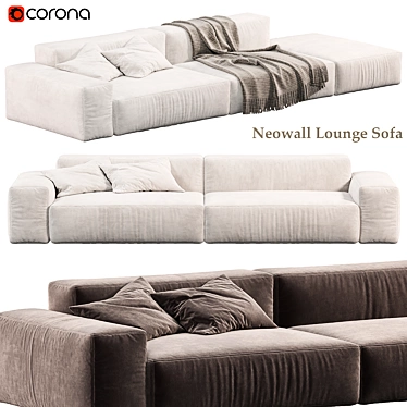 Modern Design Neowall Lounge Sofa 3D model image 1 