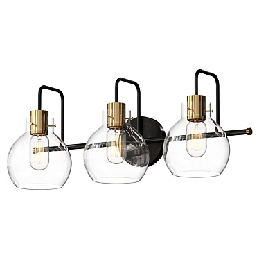 Elegant Dimmable Vanity Light 3D model image 1 
