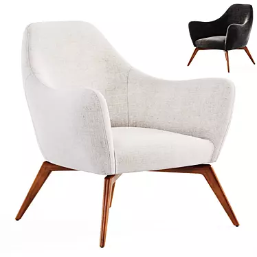 Modern LINA Armchair 3D Model 3D model image 1 