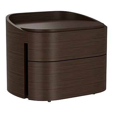 Modern Minimalist Babila Bedside Table 3D model image 1 