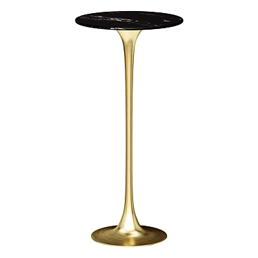 Luxury Pedestal Marble Bar Table 3D model image 1 