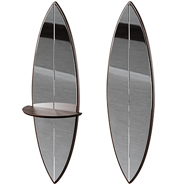  Sleek Surf Wall Mirror 3D model image 1 