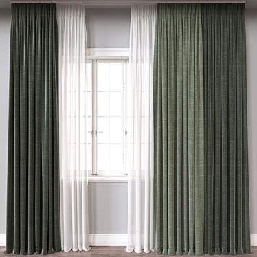 Versatile 3D Curtain Model 3D model image 1 