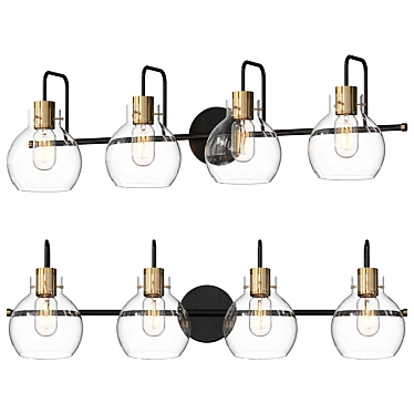 Elegant Dimmable Vanity Light 3D model image 1 
