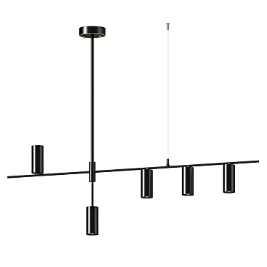 Modern 3D Park Bench Model 3D model image 1 