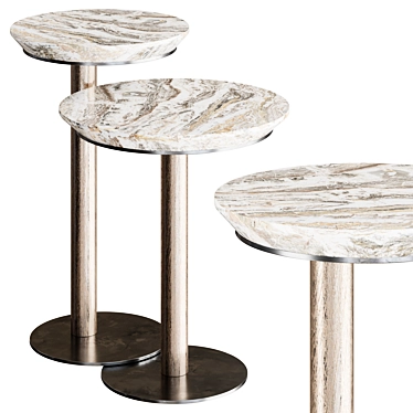 Designer Twistable Side Table 3D model image 1 