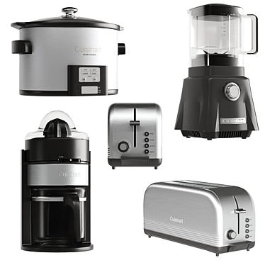 Cuisinart Appliance Bundle: Juicer, Toaster, Blender 3D model image 1 