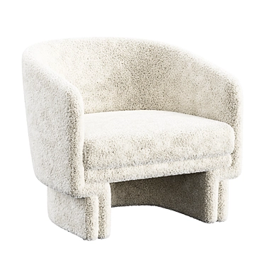 Coastal Comfort Lounge Chair 3D model image 1 