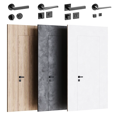 Sleek Mount Doors Collection 3D model image 1 