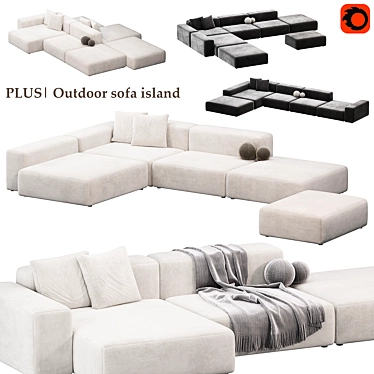 Outdoor Modular Sofa Island | Lapalma 3D model image 1 