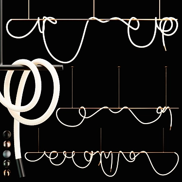 LED Pendant Lamps Set | 5 Mat Variations 3D model image 1 