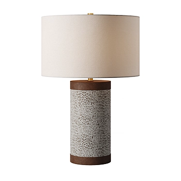 Elegant Croc Embossed Leather Lamp 3D model image 1 