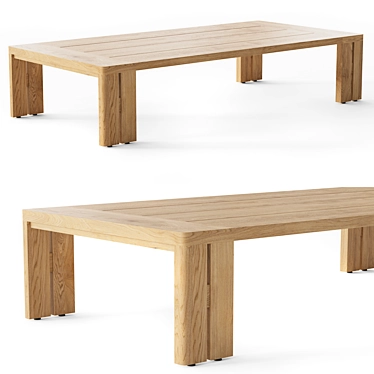 RH MATIRA TEAK RECTANGULAR COFFEE TABLE