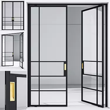 Corona Render Aluminium Door 301 3D model image 1 