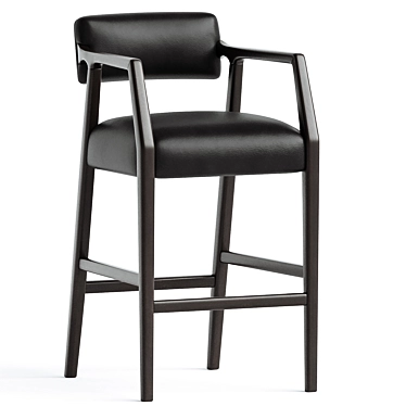 Luxury Belden Leather Barstool 3D model image 1 