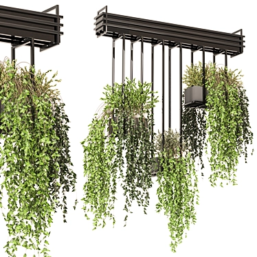 Metal Box Hanging Plants Set 3D model image 1 