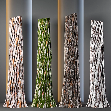 4k Tree Bark Textures Set 3D model image 1 