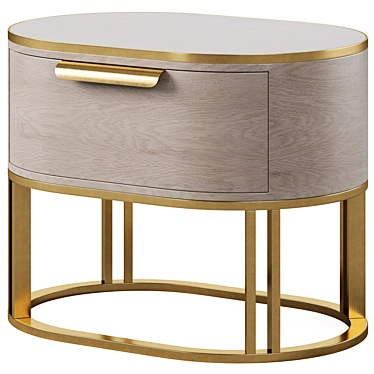  Elegant Dallas Bedside Table 3D model image 1 