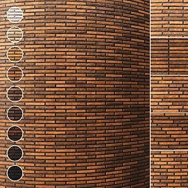 Seamless Brick Texture Set 3D model image 1 