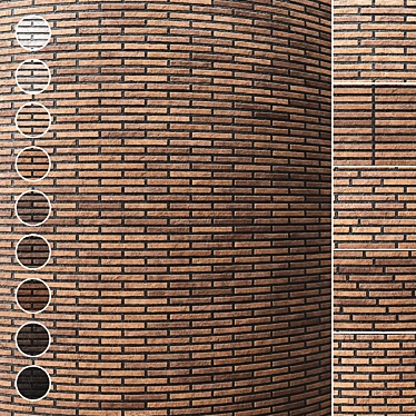 Seamless Brick Wall Texture Set 3D model image 1 