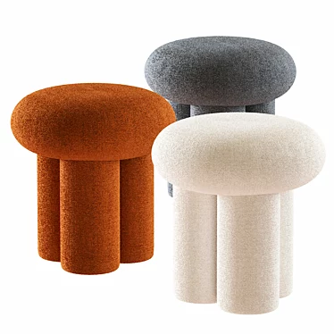 Cozy Mushroom Seat Stool 3D model image 1 